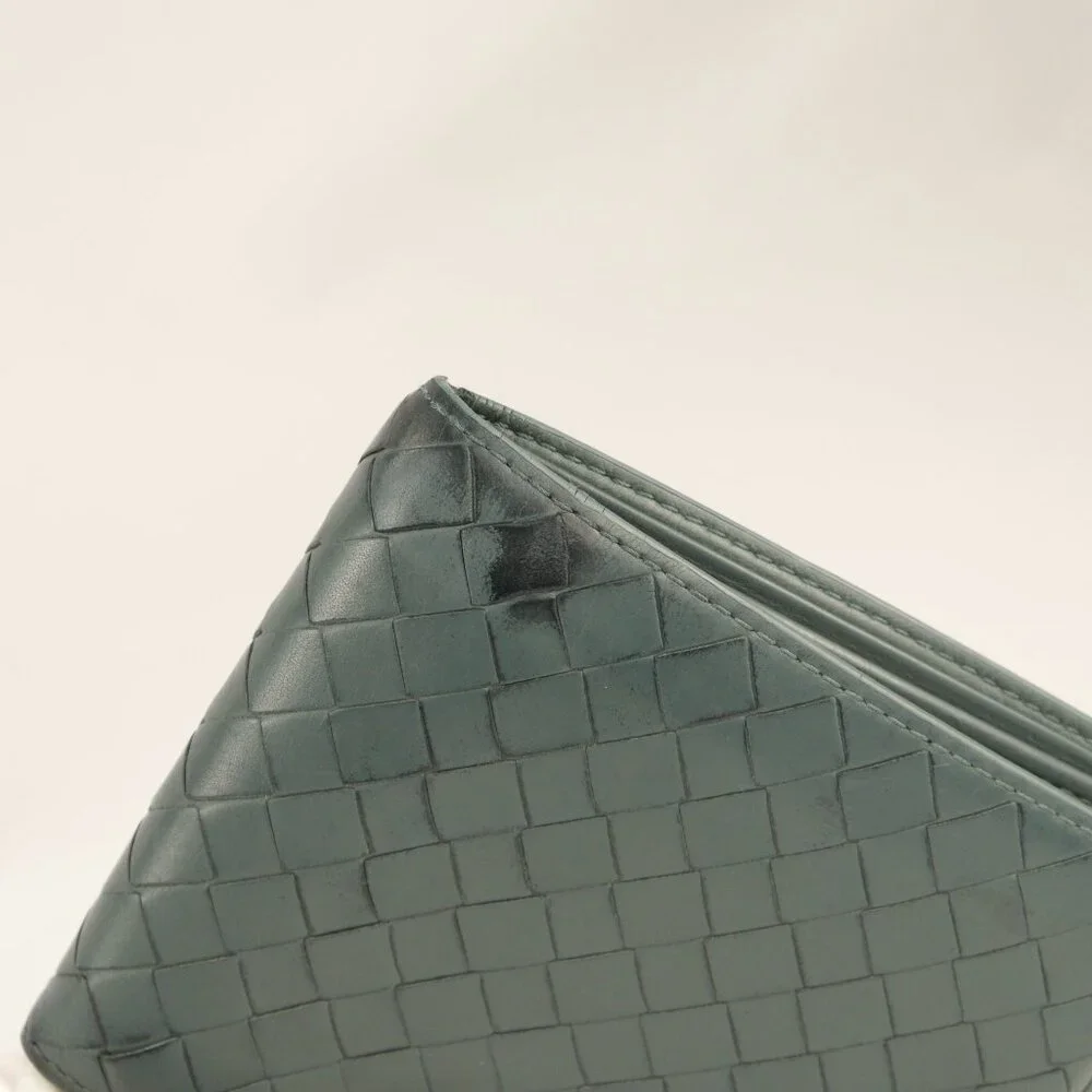 Bottega Veneta Intrecciato Nappa Leather Weave Bifold Wallet, Dark Turquoise